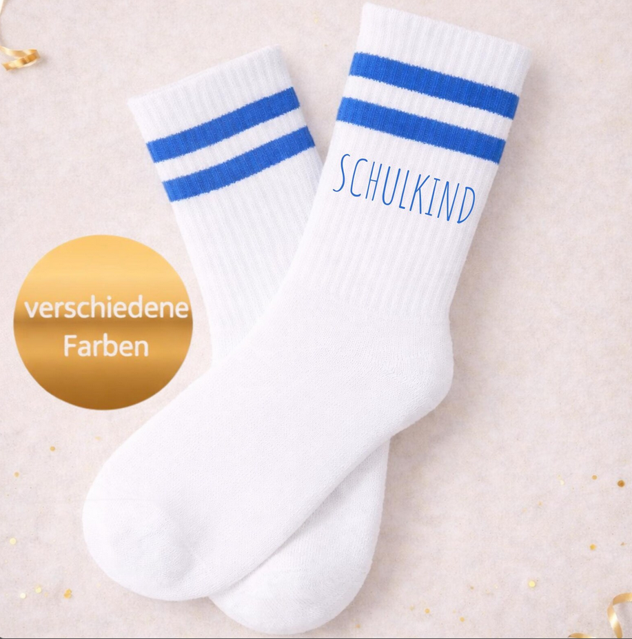 Socken Schulkind/ Socken Kinder / Geschenk zur Einschulung / Geschenk zum Geburtstag/ Geschenk für Jungs / Einschulung
